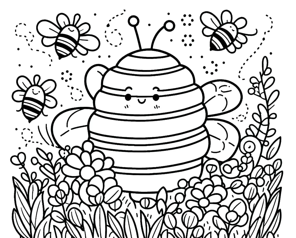 coloriage Abeille à imprimer gratuit