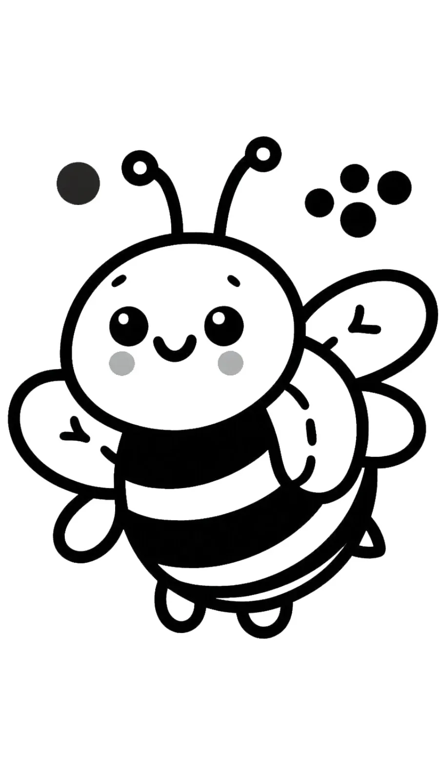 coloriage Abeille pour enfant de 4 ans