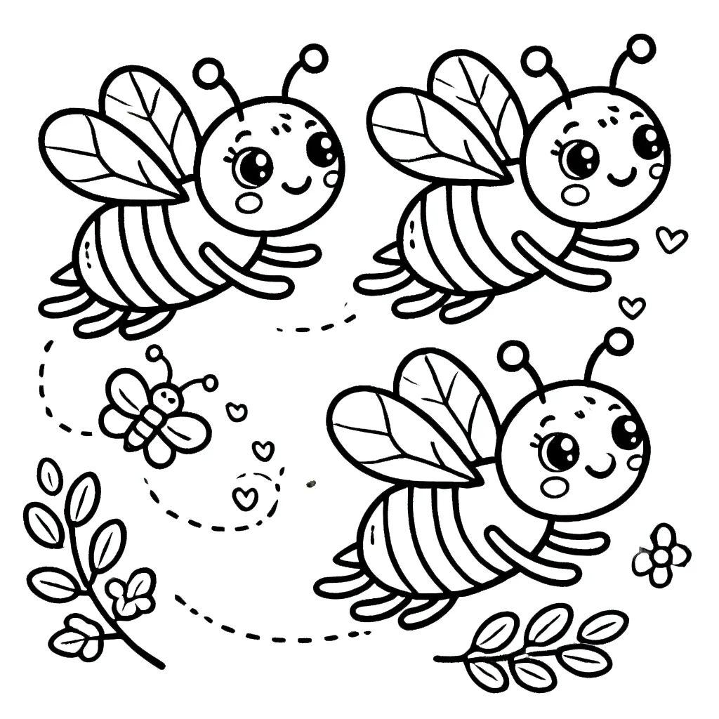 coloriage Abeille gratuit à imprimer 1