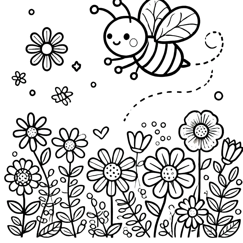 coloriage Abeille a imprimer gratuit 1