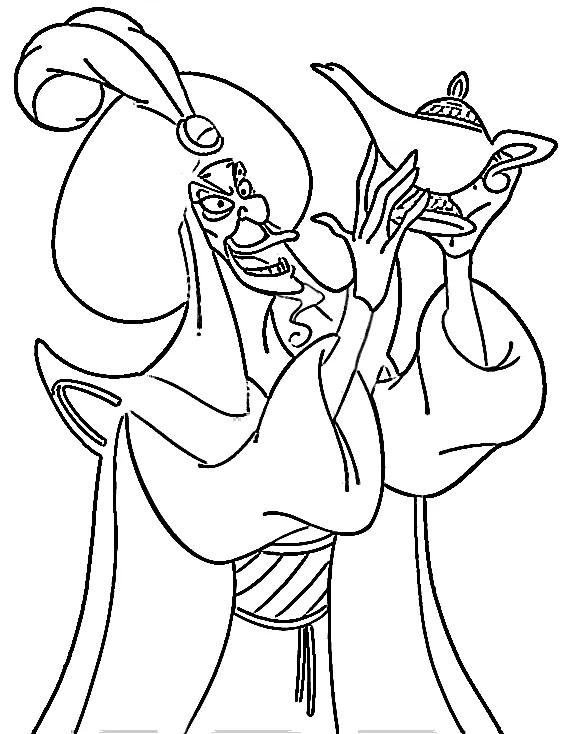 coloriage Aladdin pour enfant a imprimer gratuit