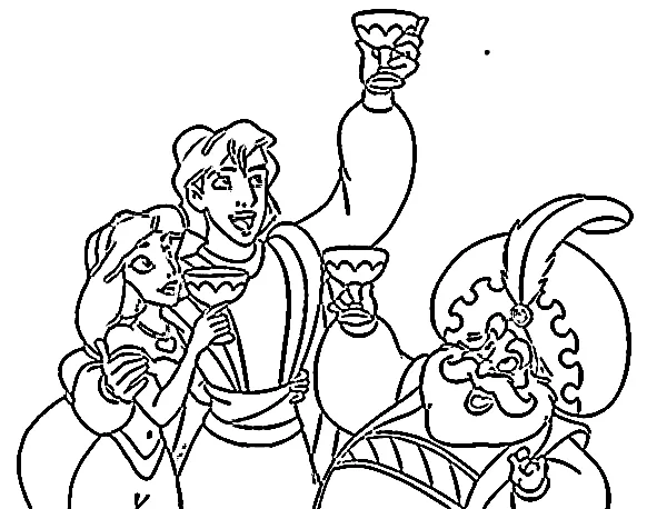 coloriage Aladdin à imprimer a4