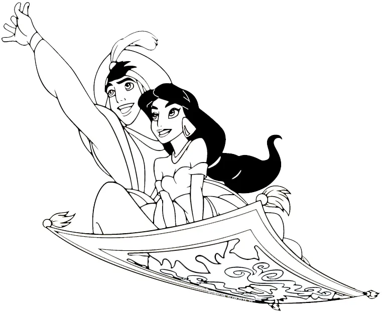 coloriage Aladdin a telecharger