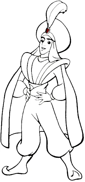 coloriage Aladdin à imprimer pour enfants