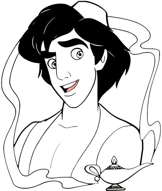 coloriage Aladdin gratuit a imprimer