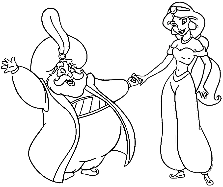 coloriage Aladdin a imprimer