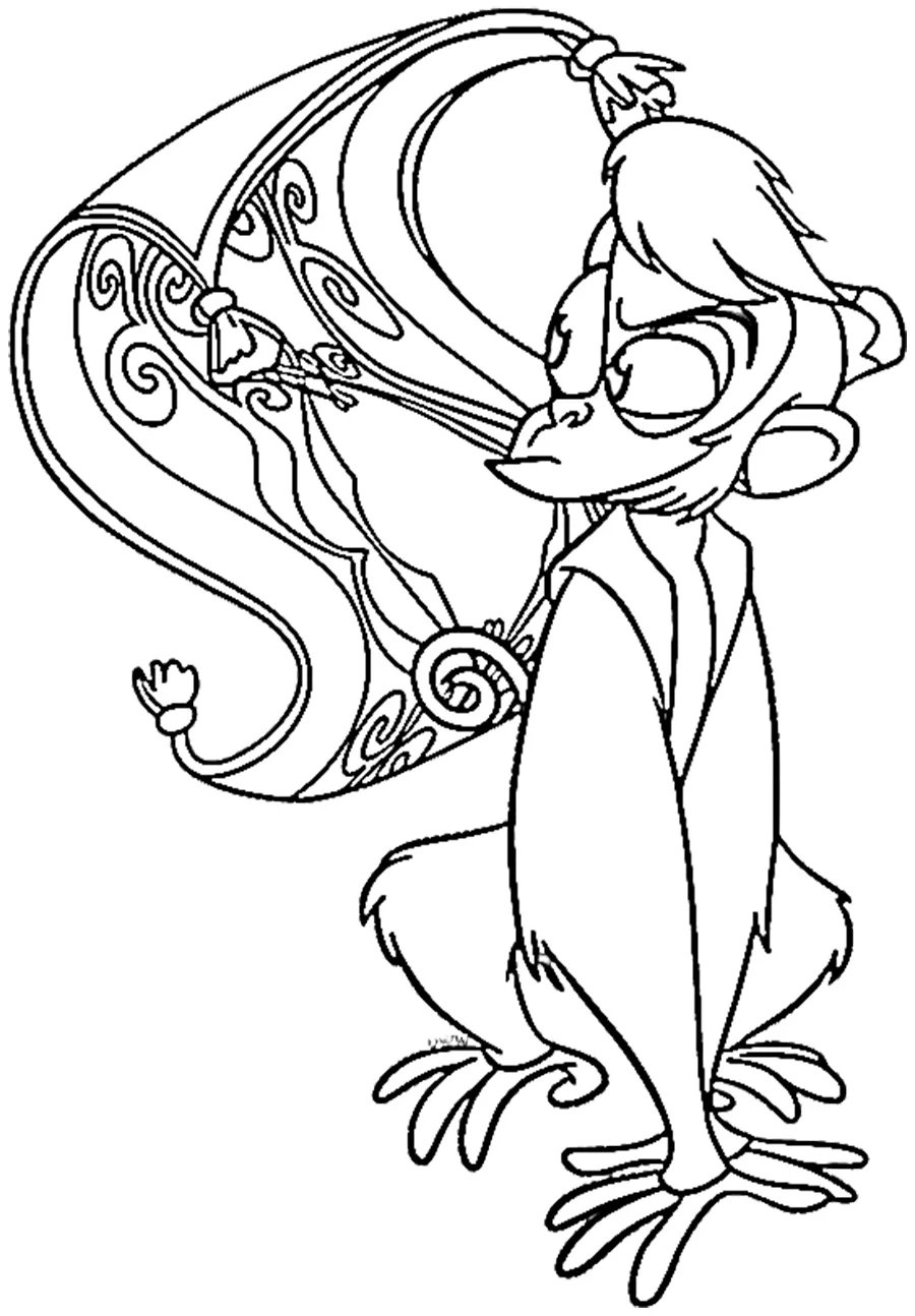 coloriage Aladdin pour enfant de 5 ans