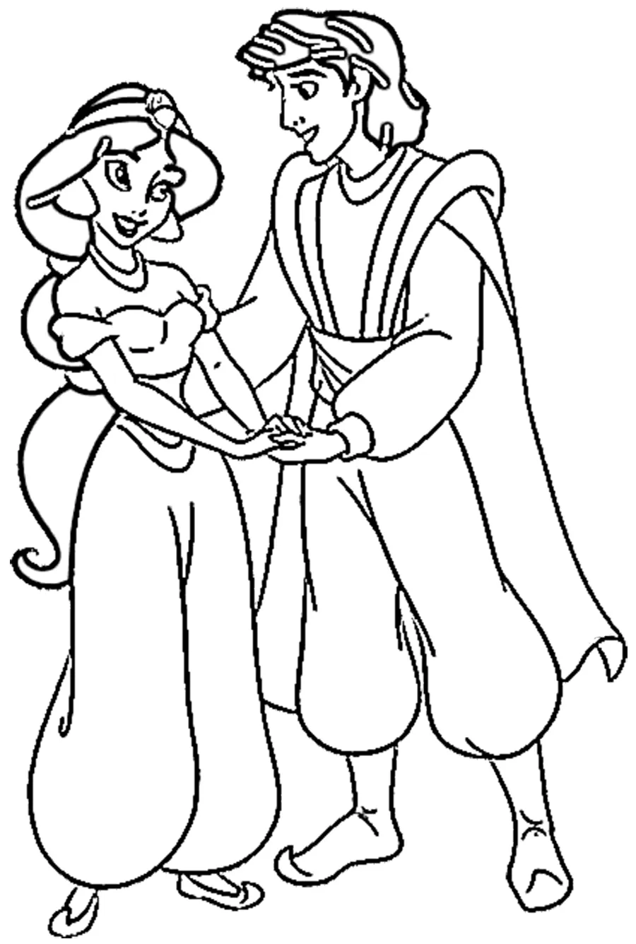 imprimer coloriage Aladdin gratuit