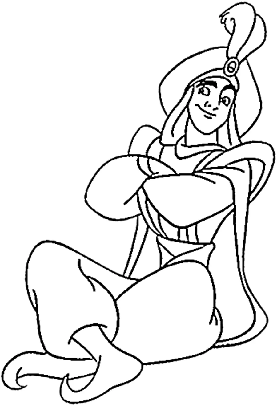 coloriage Aladdin en ligne pour enfant