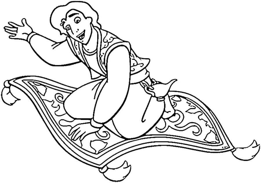 coloriage Aladdin gratuit à imprimer