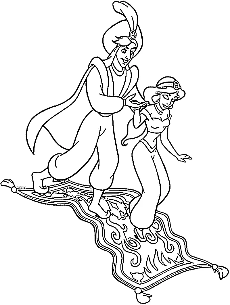 coloriage Aladdin a dessiner et imprimer