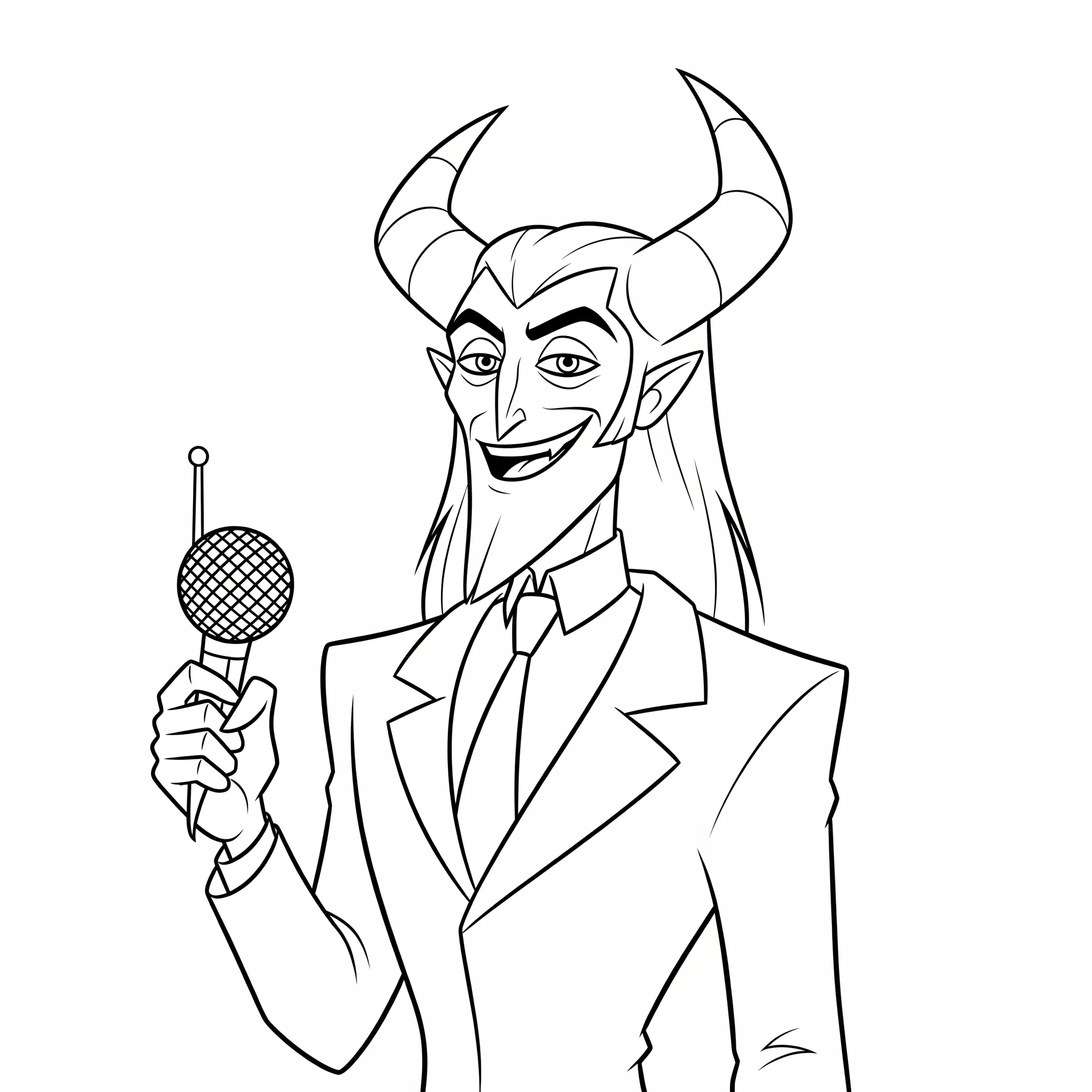 coloriage Alastor avec son sourire à imprimer pour enfants