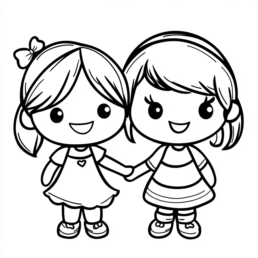 coloriage BFF à imprimer gratuitement pdf