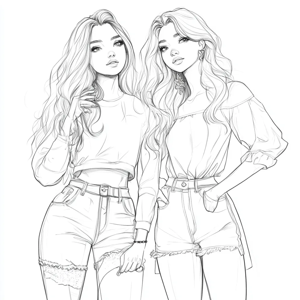 Aesthetic Two Bff Coloring Pages Aesthetic Two Bff Coloring Pages