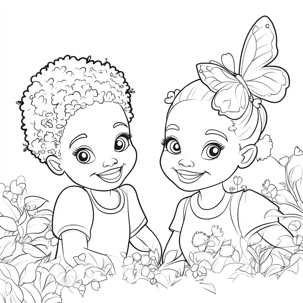 image de coloriage BFF pour enfant