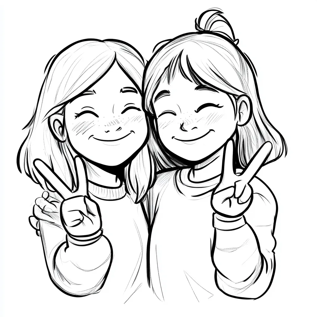 39+ BFF Coloring Pages pdf - Too Cute for Best Friends