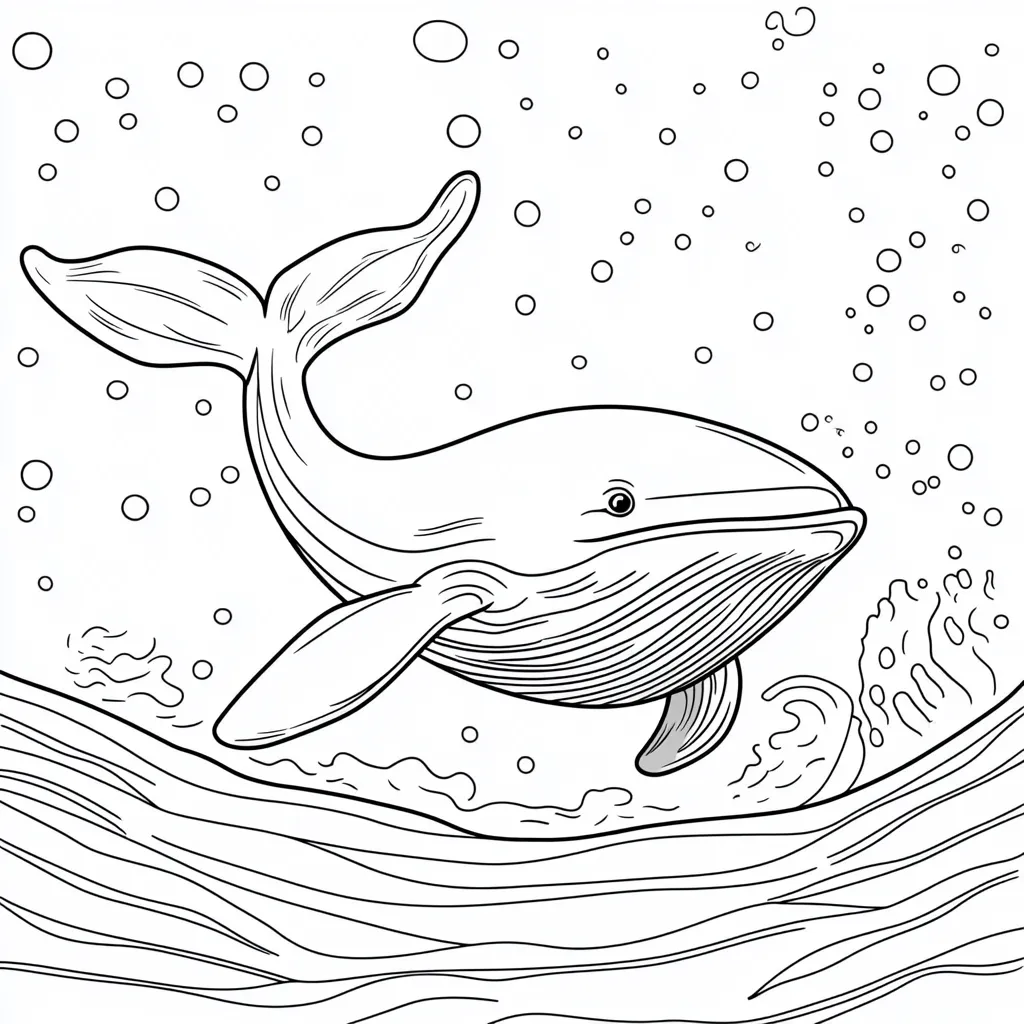 coloriage Baleine pour enfants a imprimer gratuit