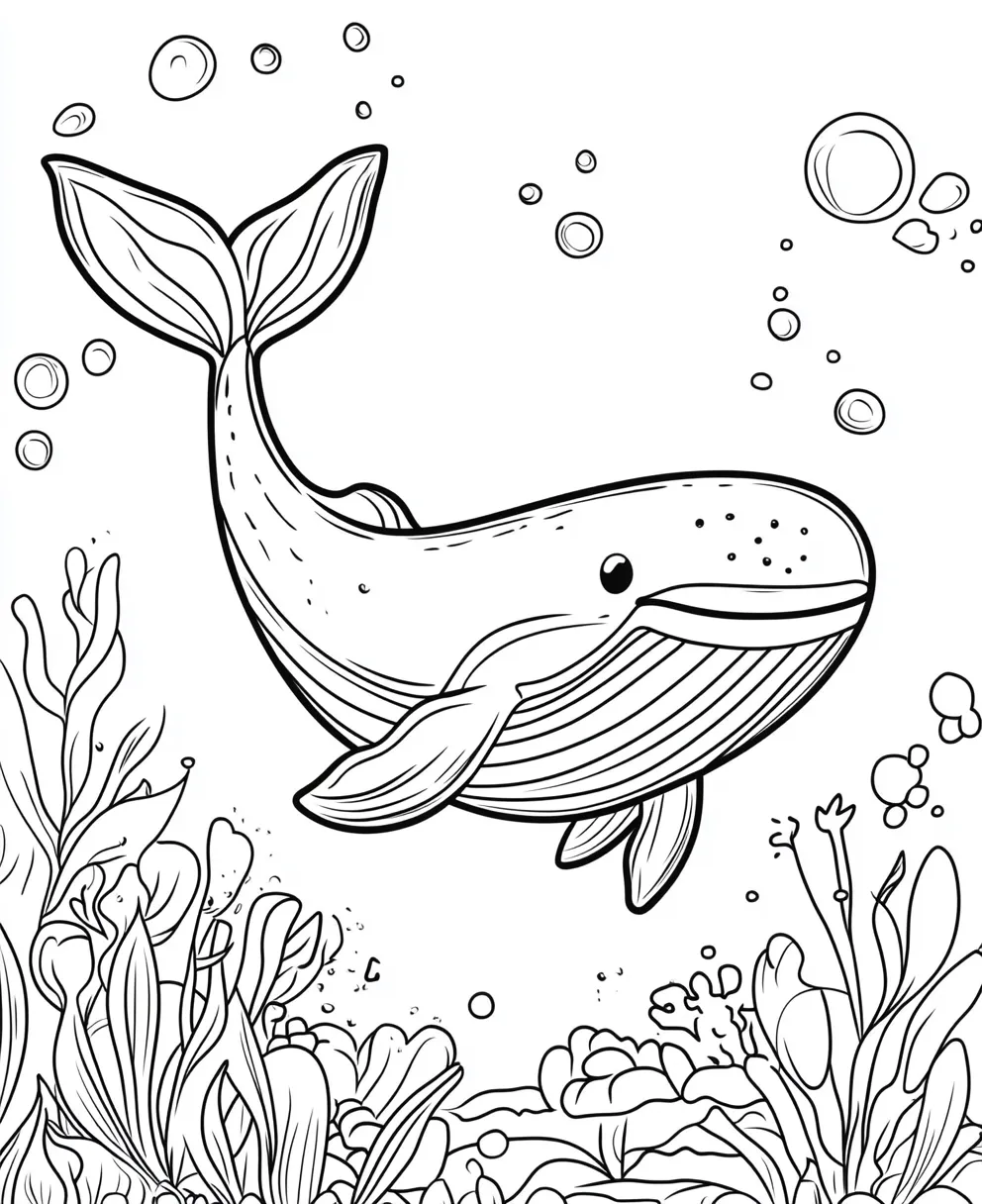 coloriage Baleine gratuit a imprimer