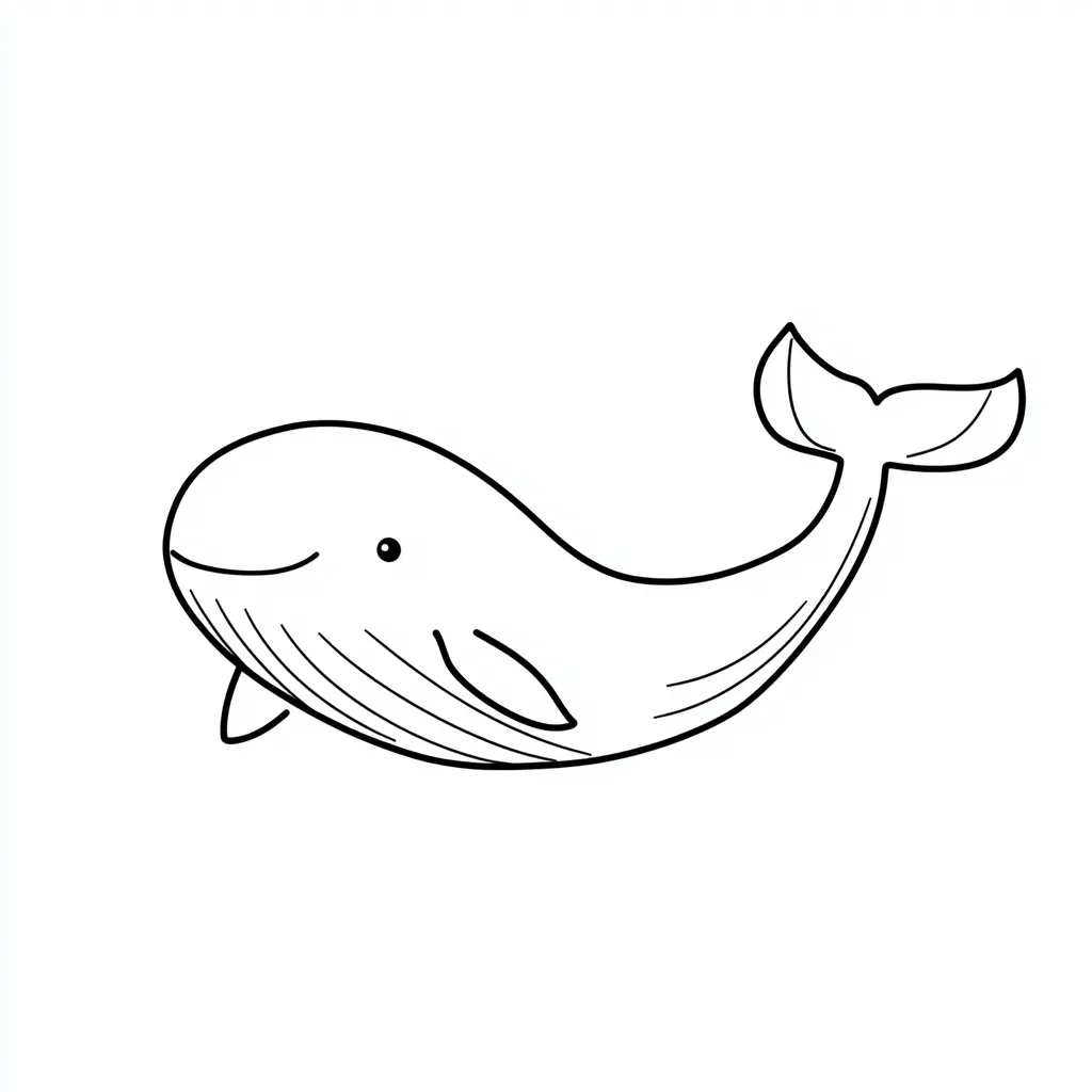 imprimer coloriage Baleine pour enfant