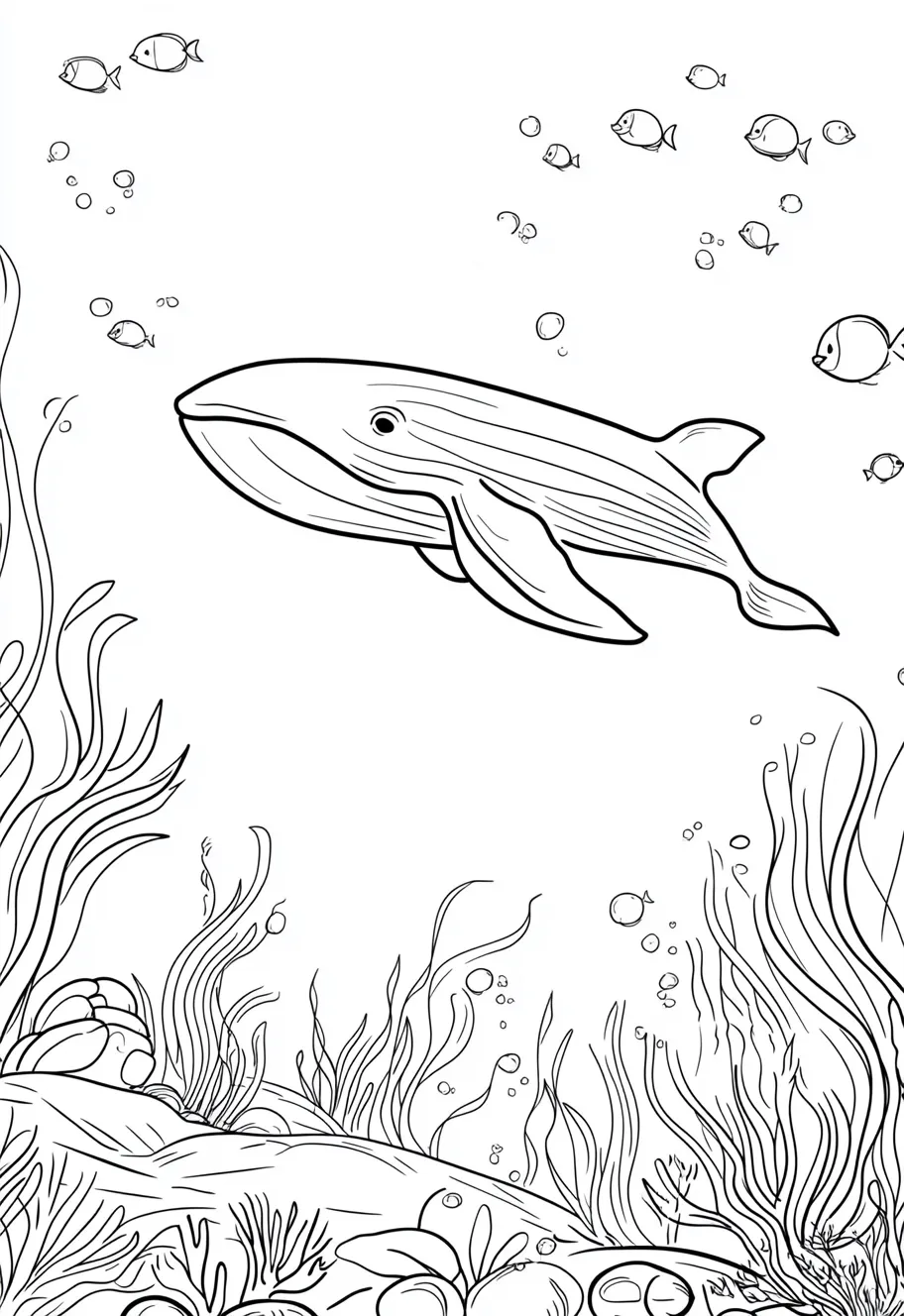 coloriage Baleine en ligne pour enfant