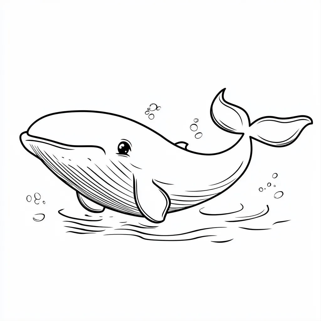 coloriage Baleine pour enfants a imprimer