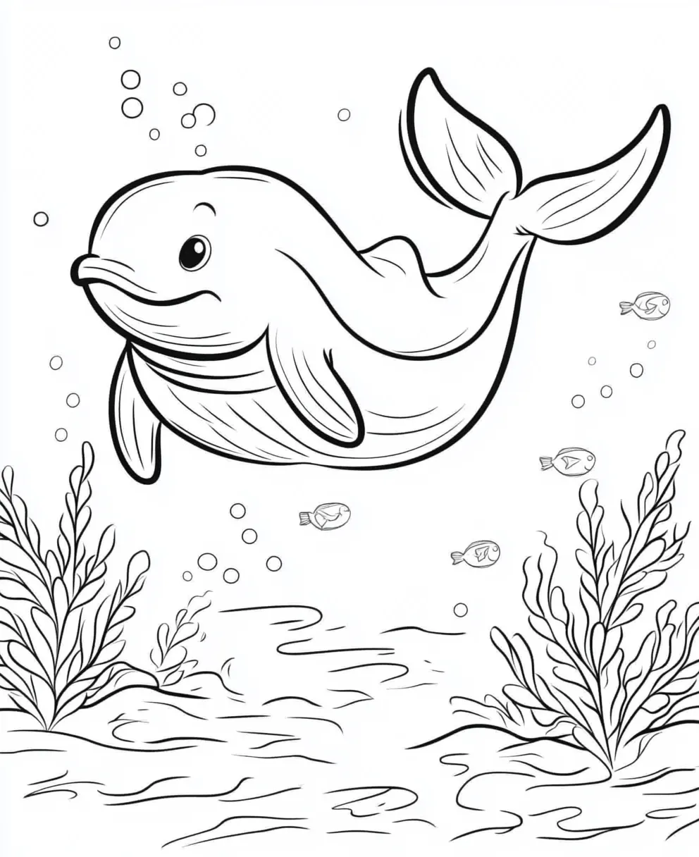 coloriage Baleine pour enfant a imprimer gratuit