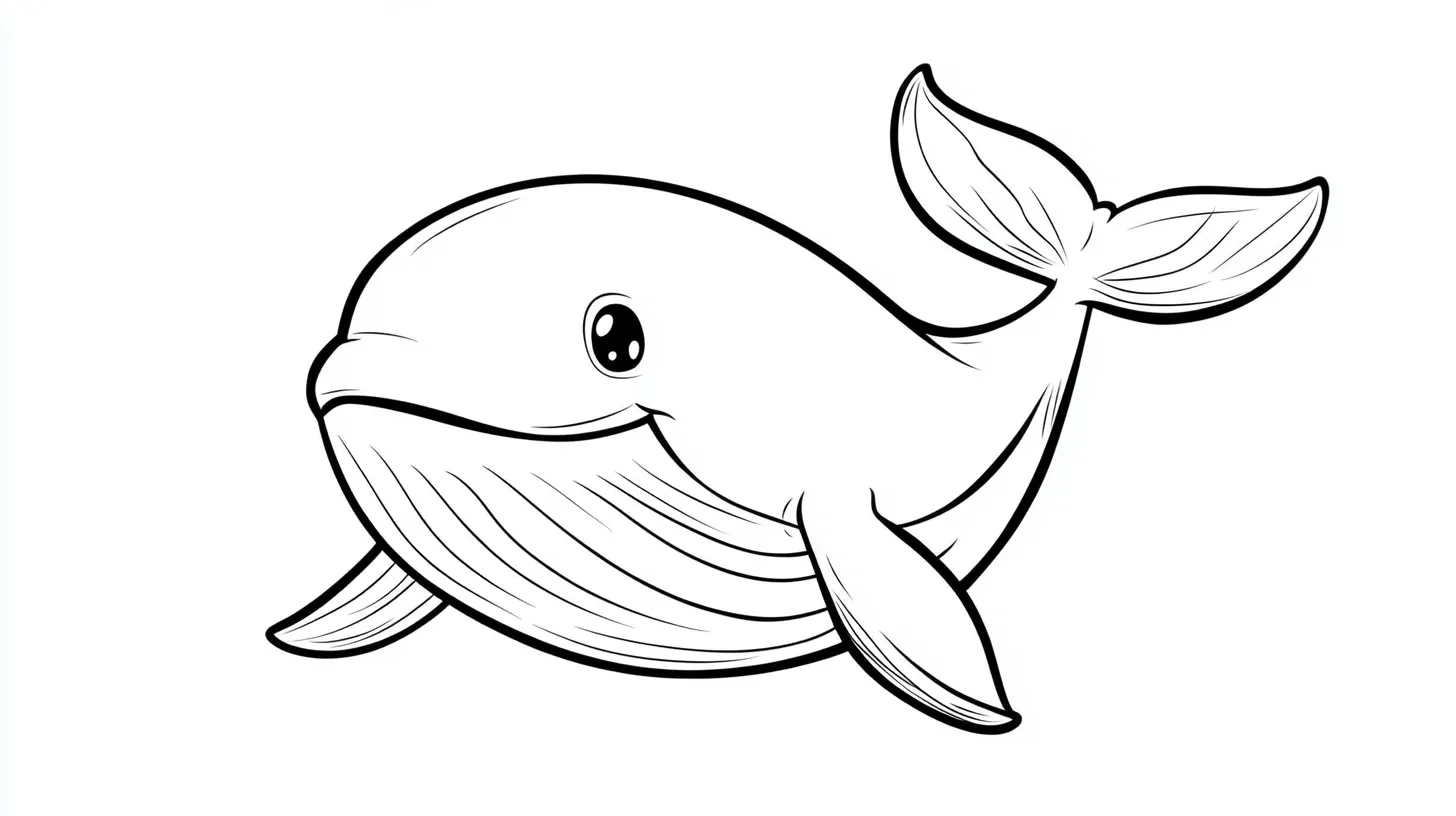 coloriage Baleine d'enfant a imprimer