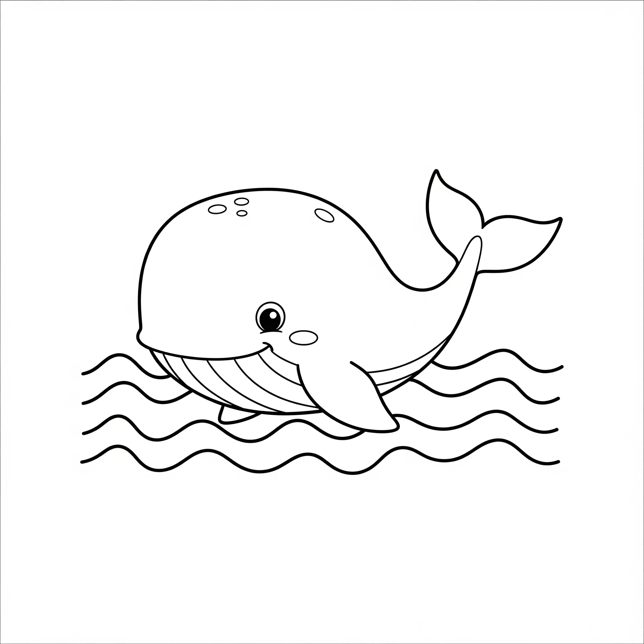 coloriage Baleine sous les Vagues a dessiner et imprimer