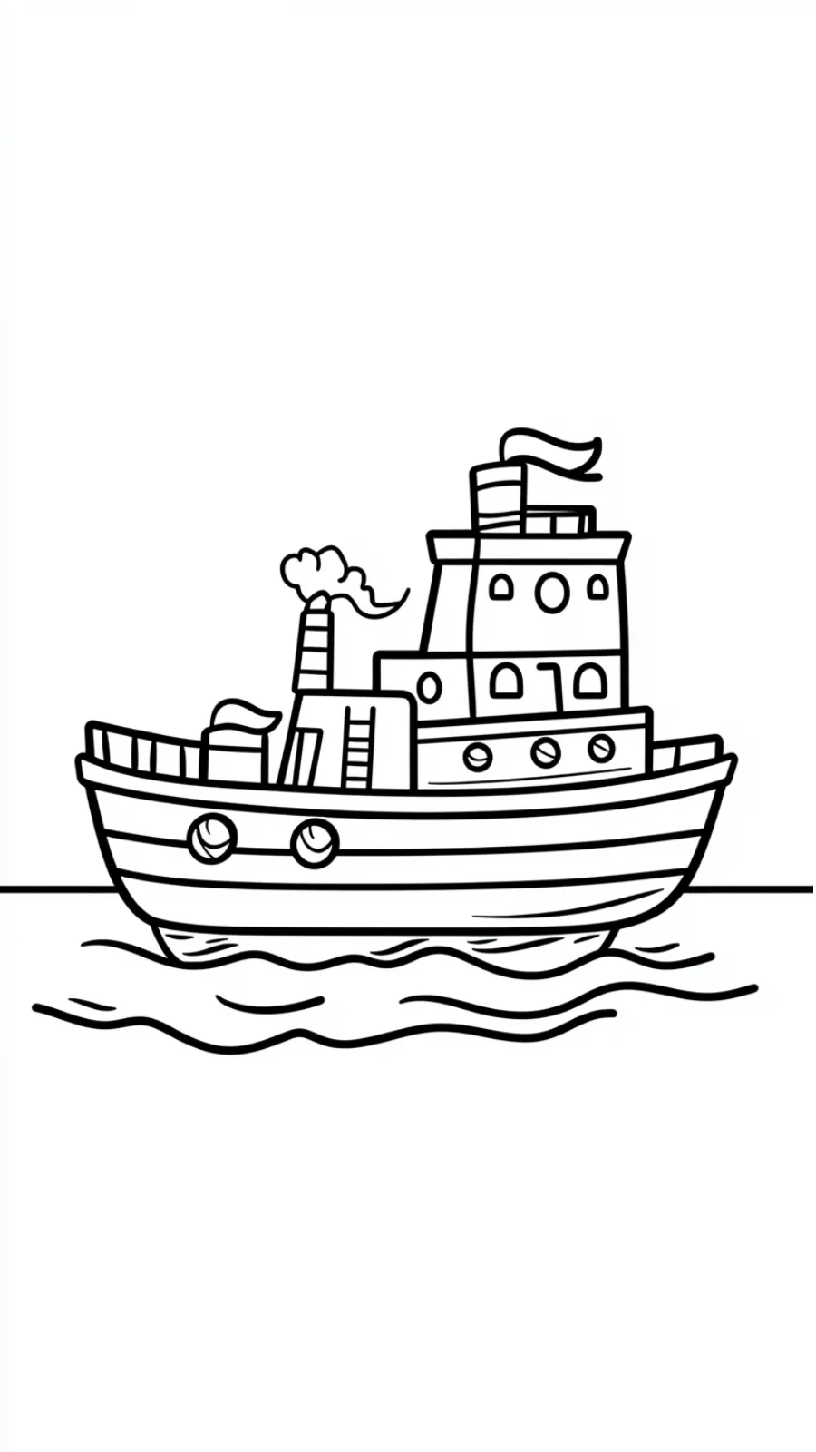 coloriage Bateau pour enfants a imprimer