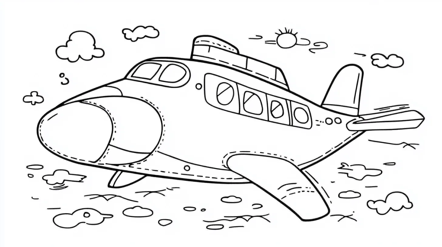 coloriage Bateau à imprimer pour enfant de 9 ans