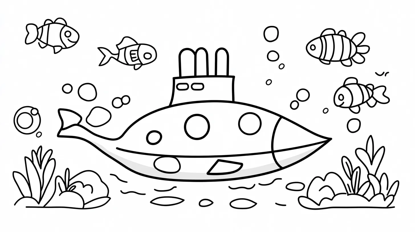 coloriage Bateau en ligne pour enfant