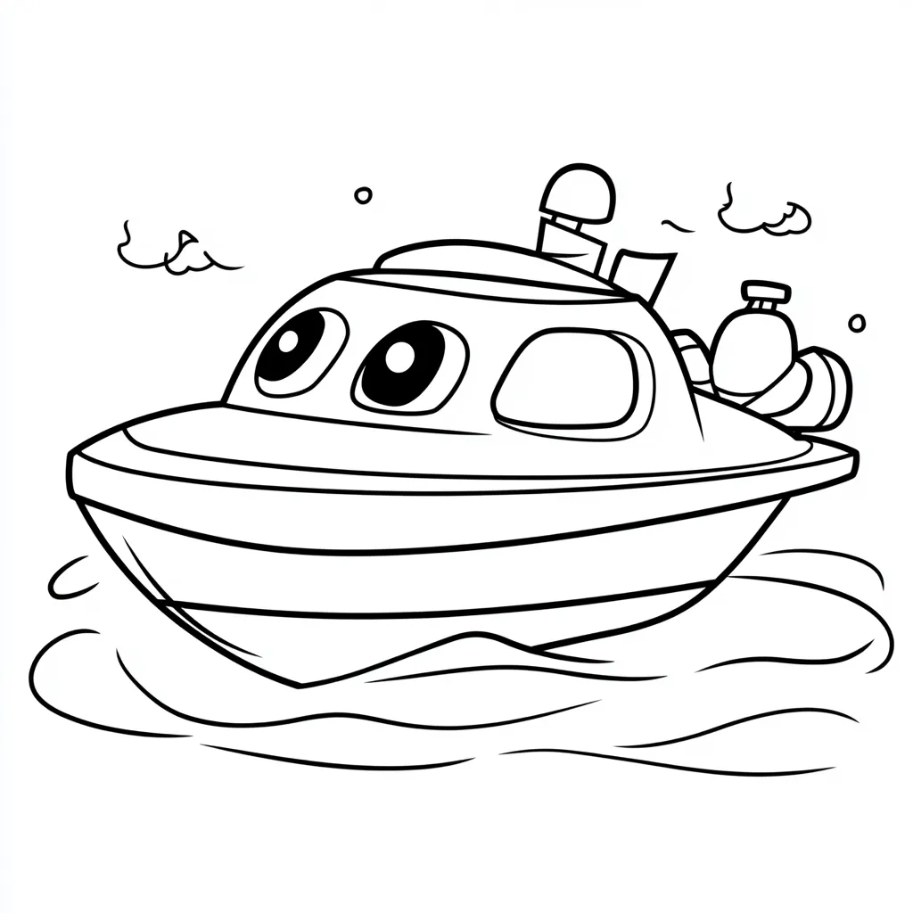 coloriage Bateau à imprimer pdf gratuit 1