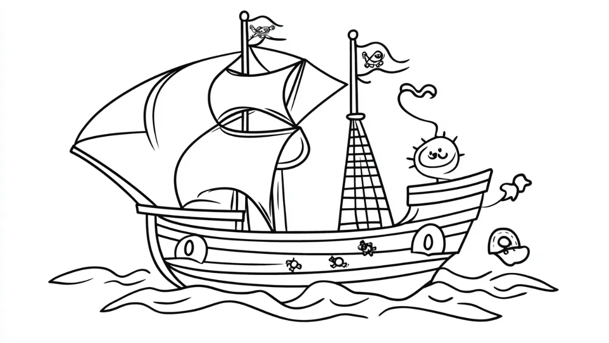 a imprimer coloriage Bateau gratuit