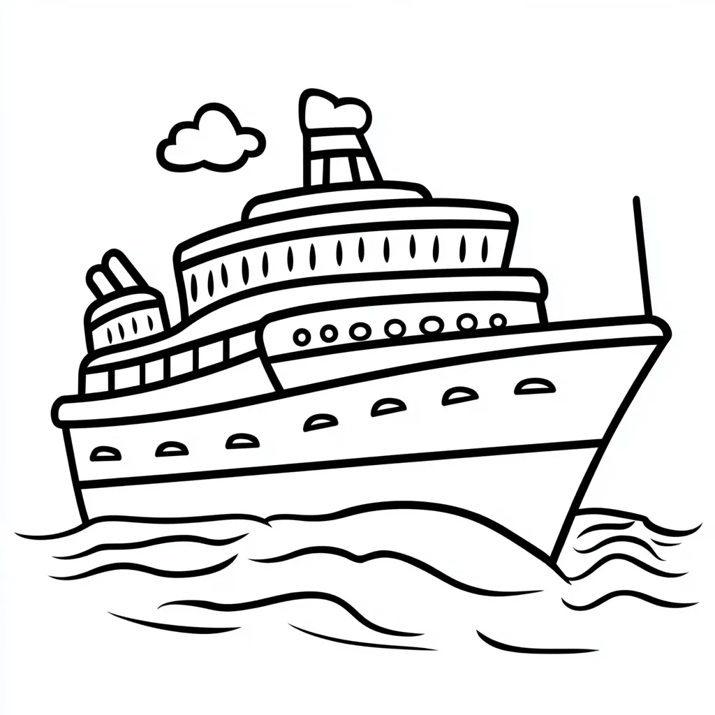 coloriage Bateau a imprimer gratuit