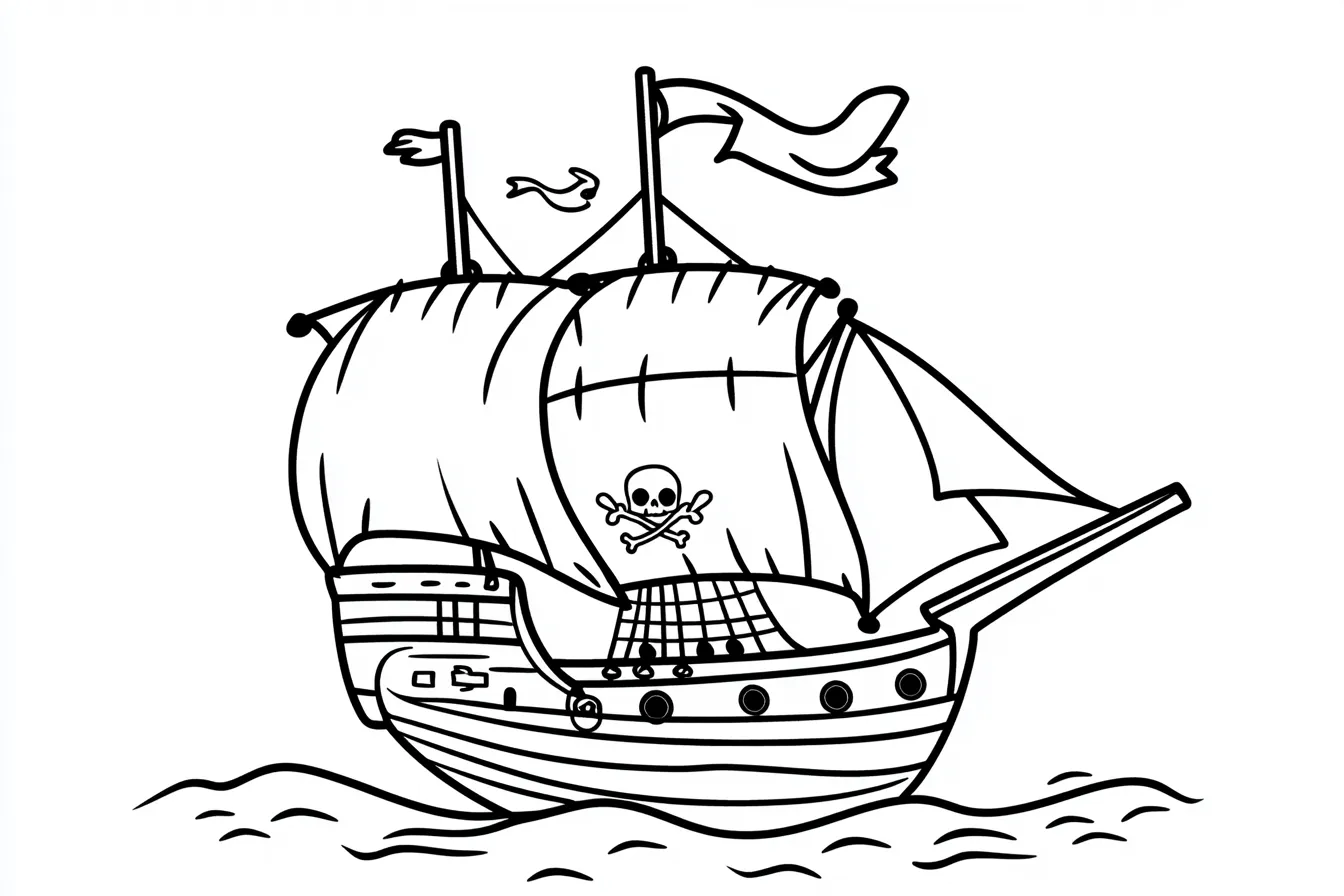 coloriage Bateau à imprimer pdf gratuit 2