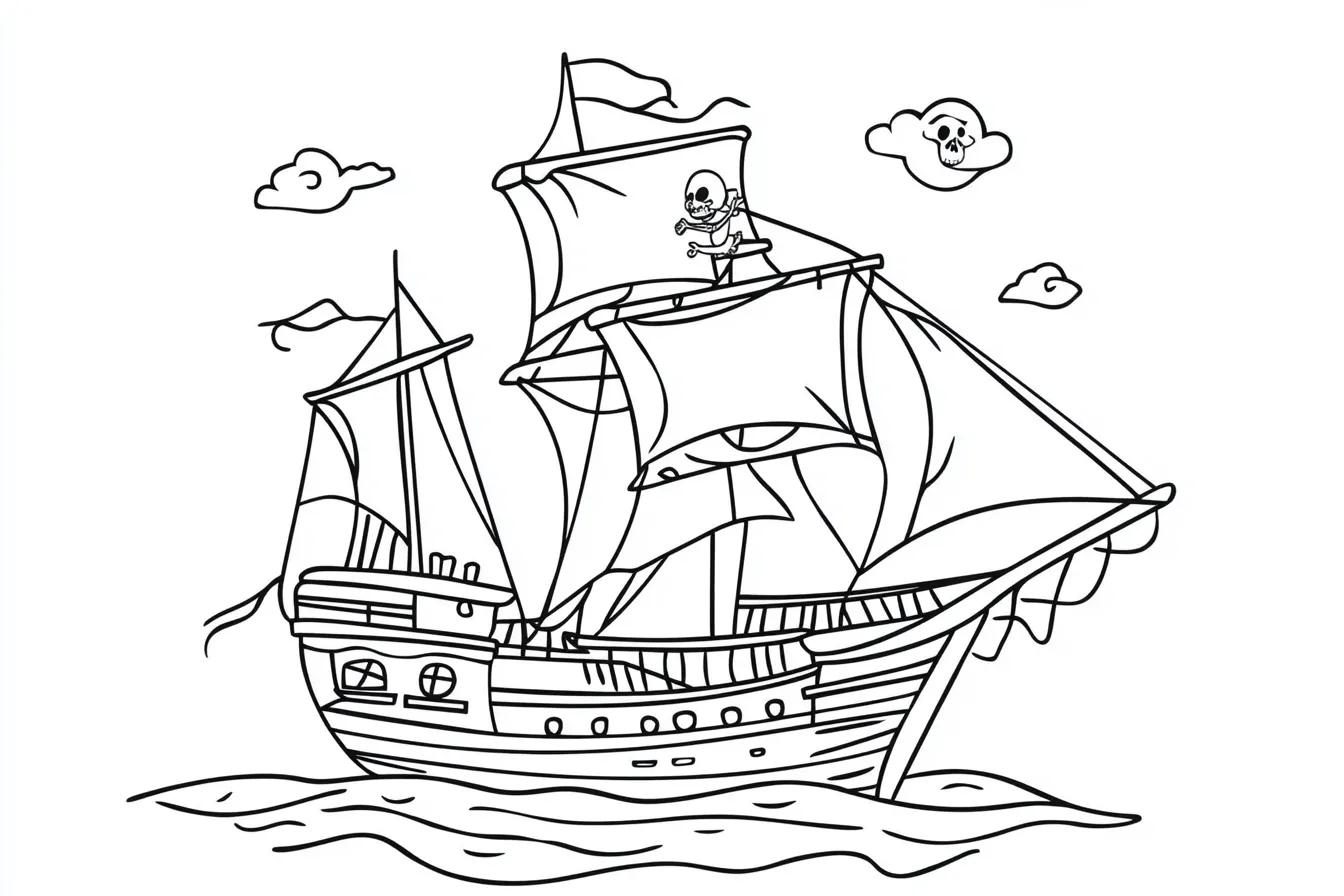 coloriage Bateau à imprimer gratuit 1