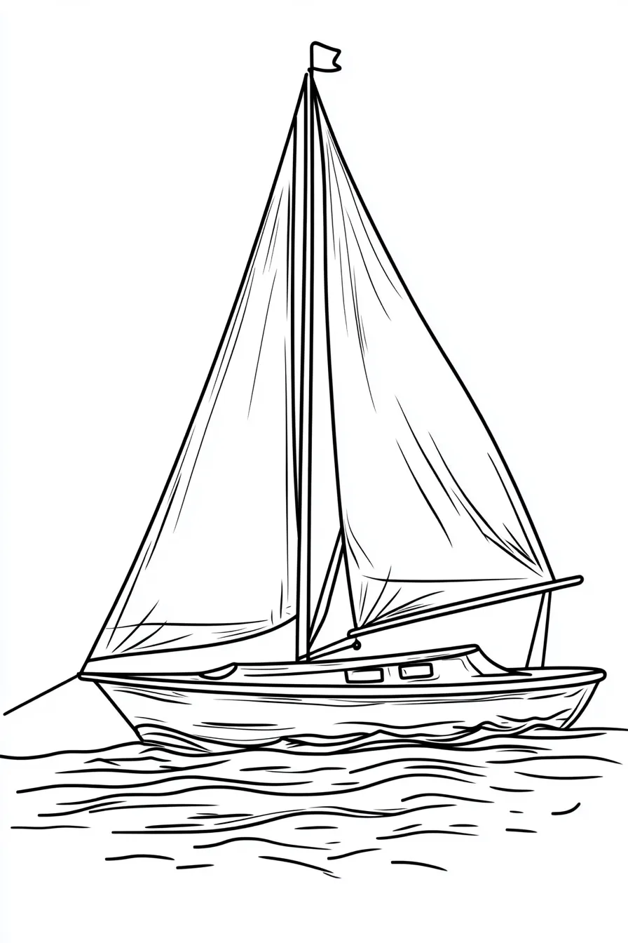 a imprimer coloriage Bateau gratuit 1