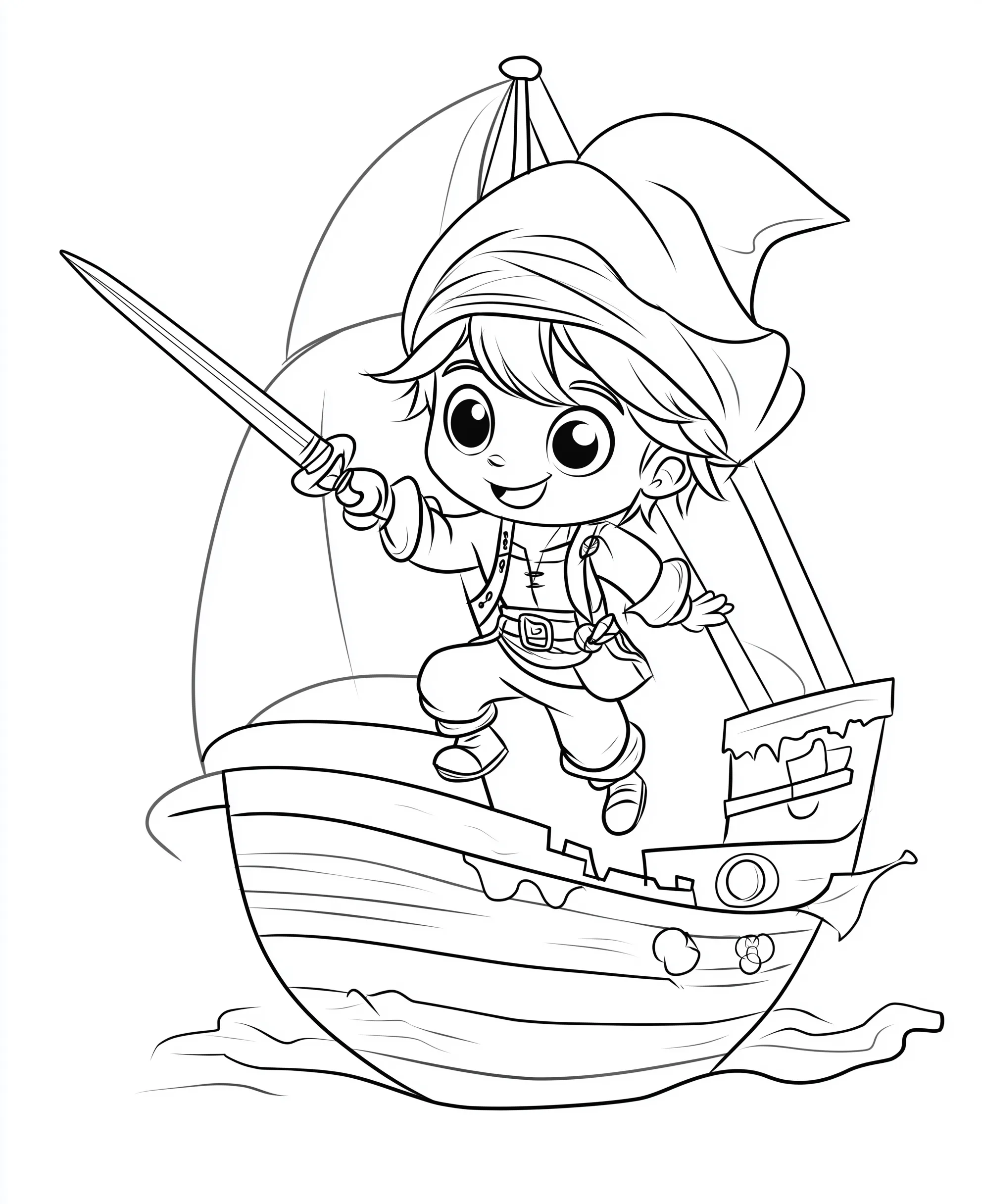 coloriage Bateau en ligne pour enfant 1