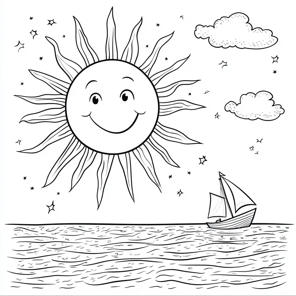 coloriage Bateau gratuit pour enfants