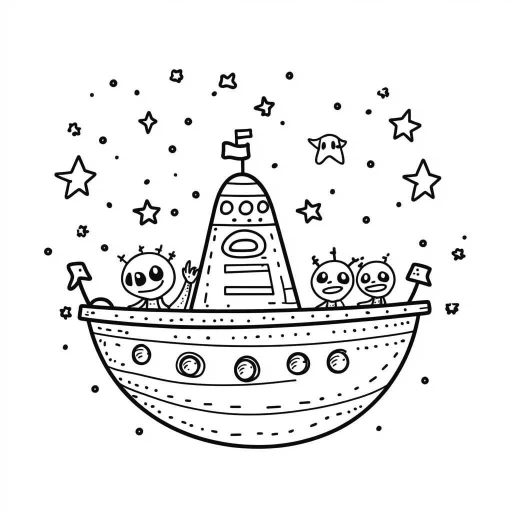 coloriage Bateau pour primaire