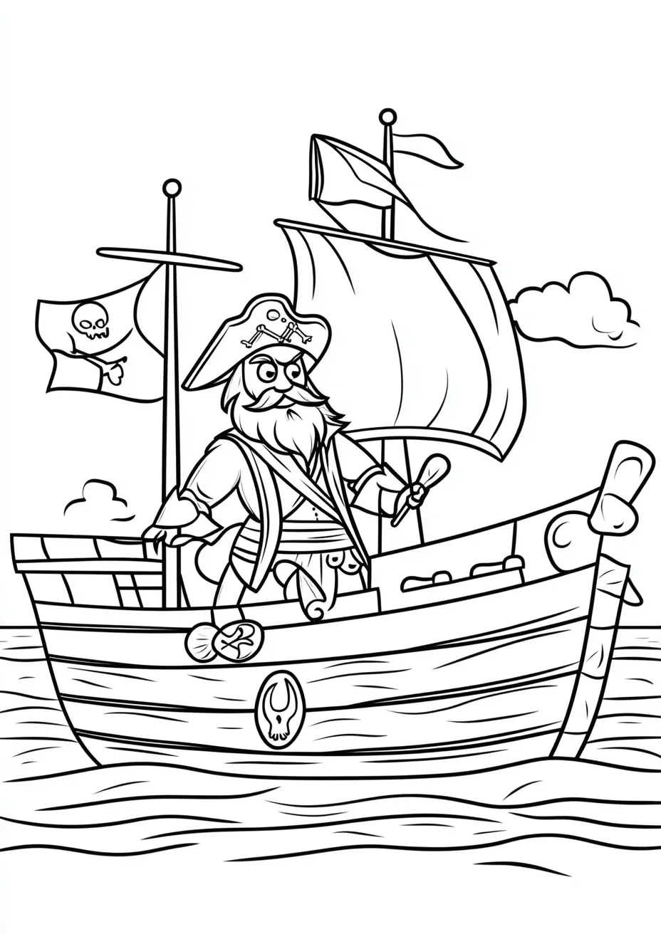 coloriage Bateau pour primaire 1