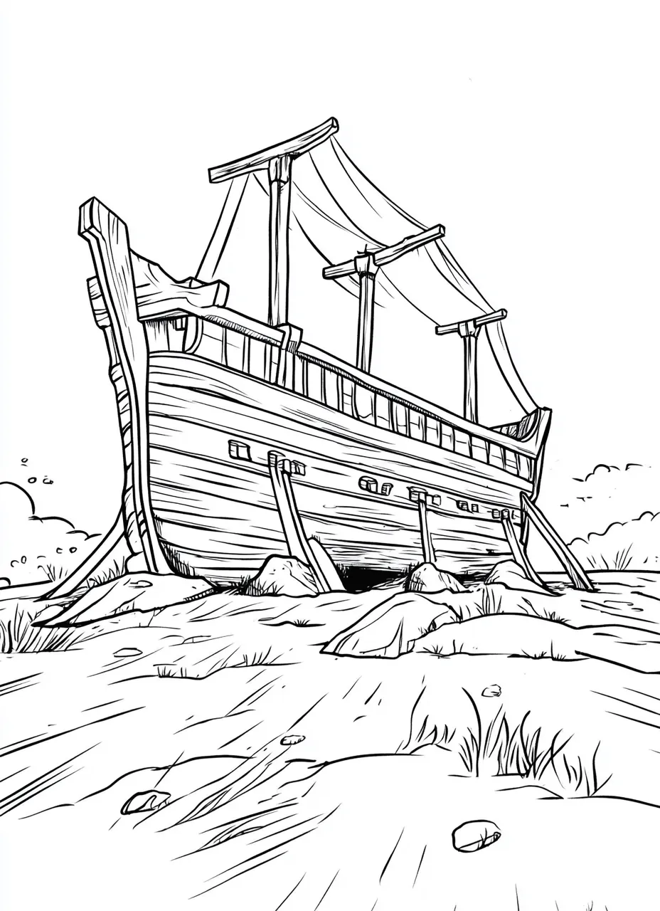 imprimer coloriage Bateau pour enfant