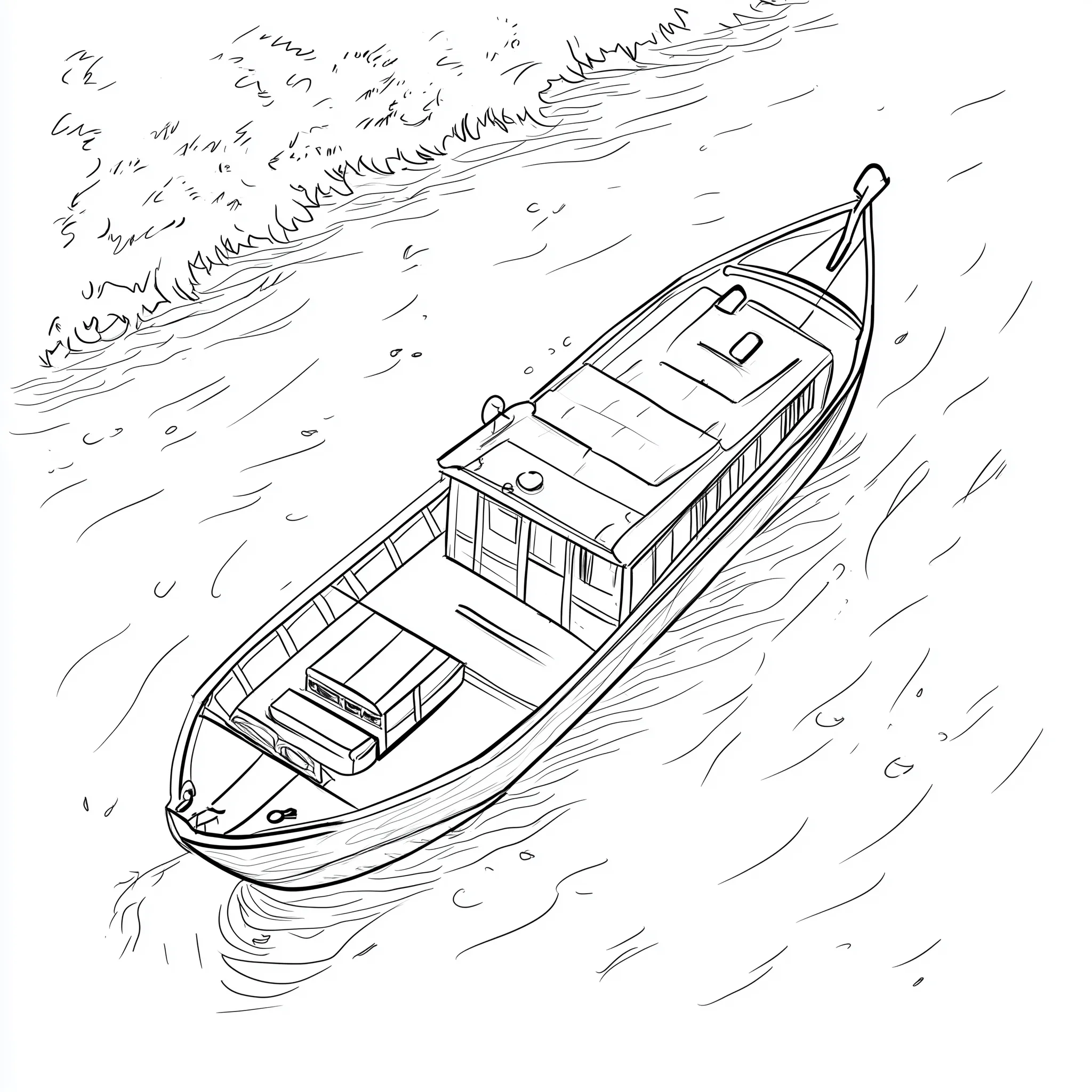 coloriage Bateau gratuit pour enfants 1