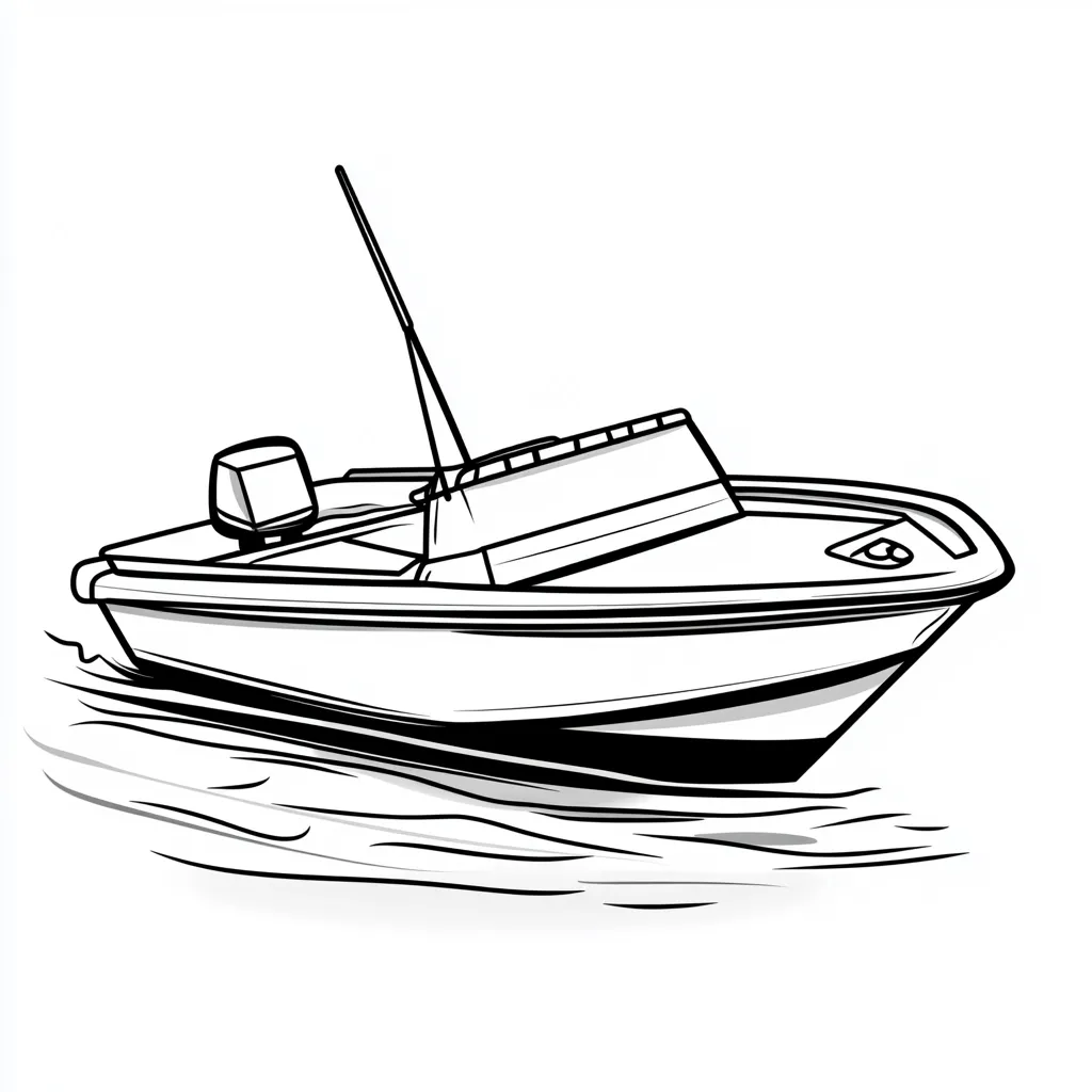 coloriage Bateau pour enfants à imprimer