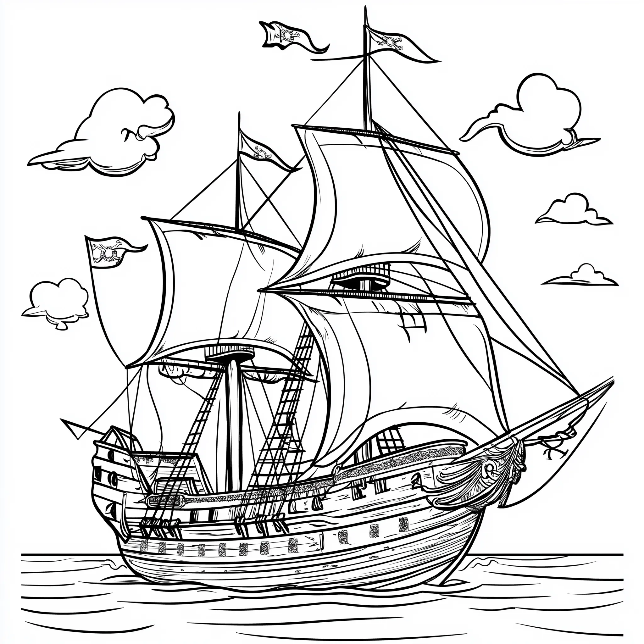 coloriage Bateau gratuit en ligne