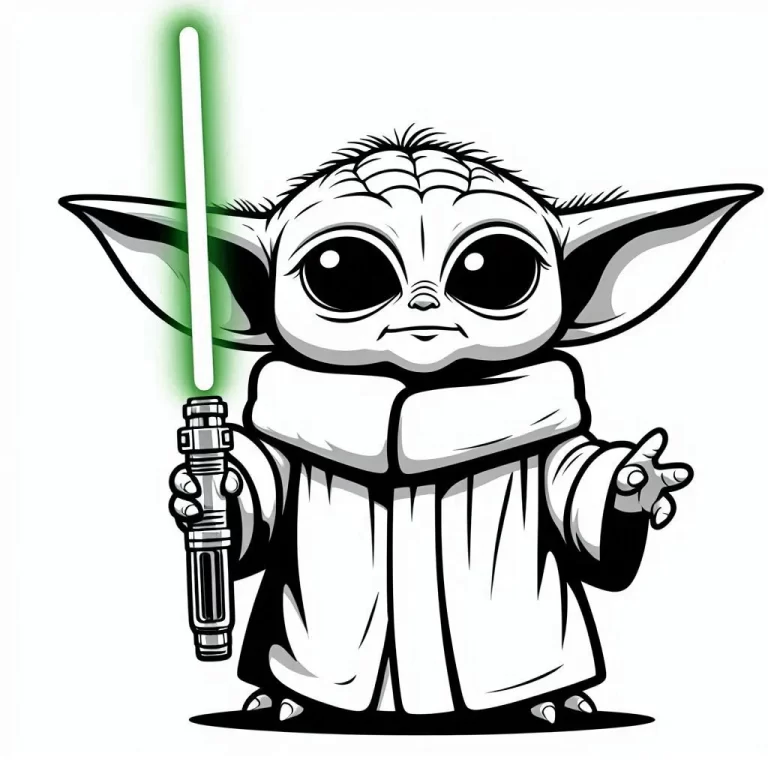 Coloriage Bébé Yoda