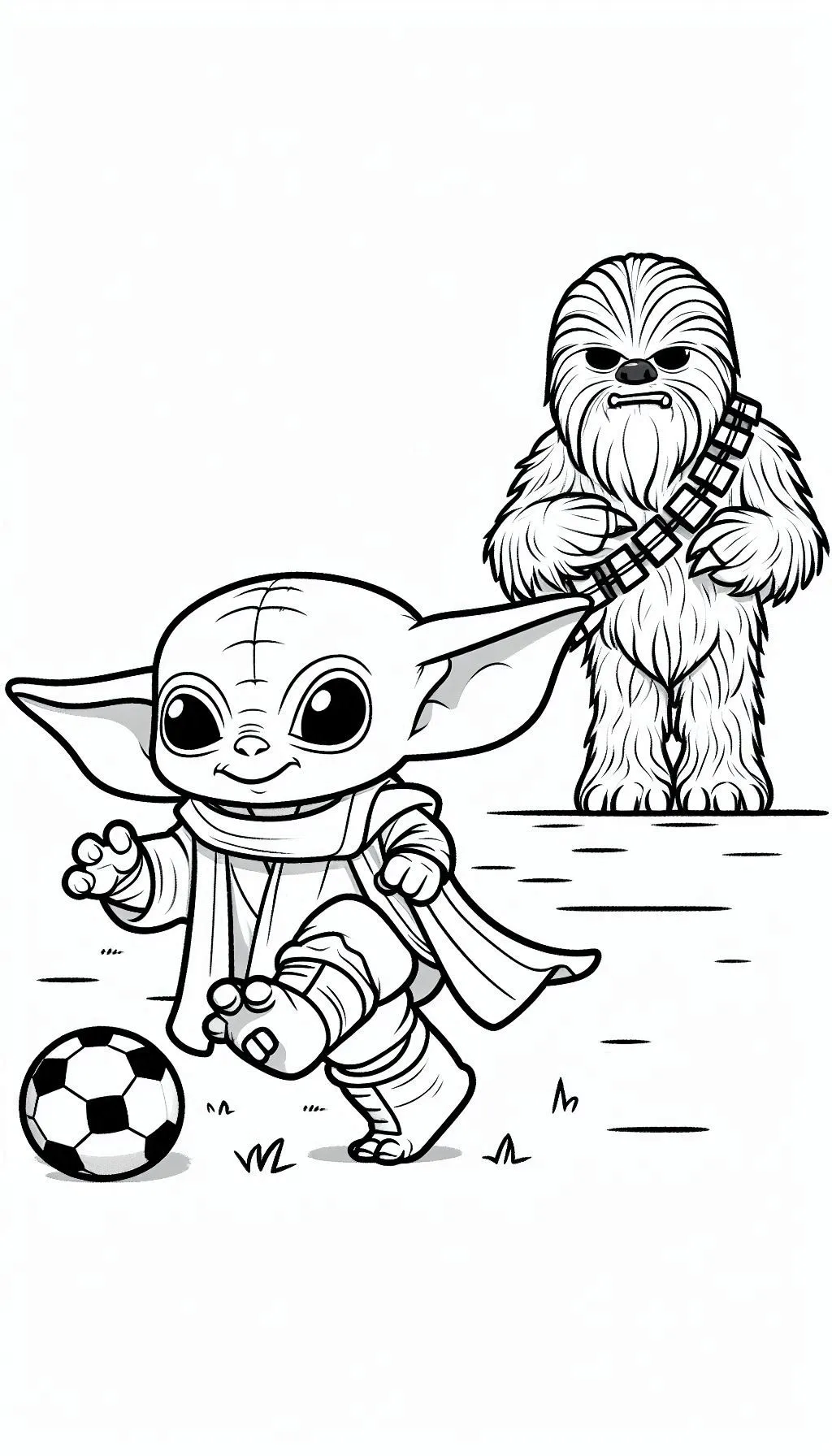 coloriage Bébé Yoda à imprimer gratuitement pdf 1