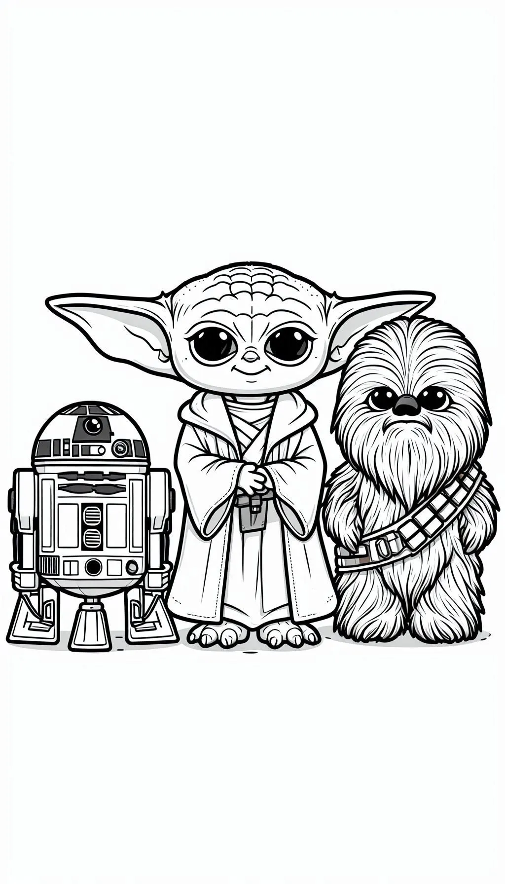 coloriage Bébé Yoda pour primaire