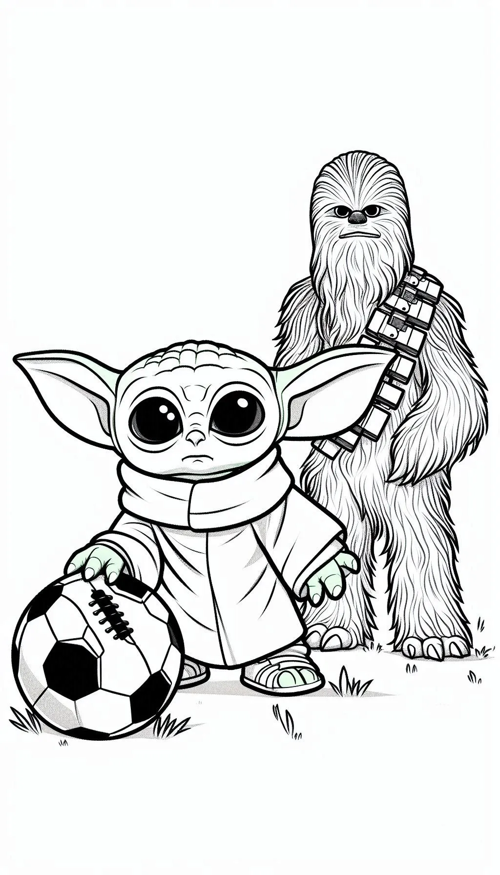 coloriage Bébé Yoda pour enfants à télécharger