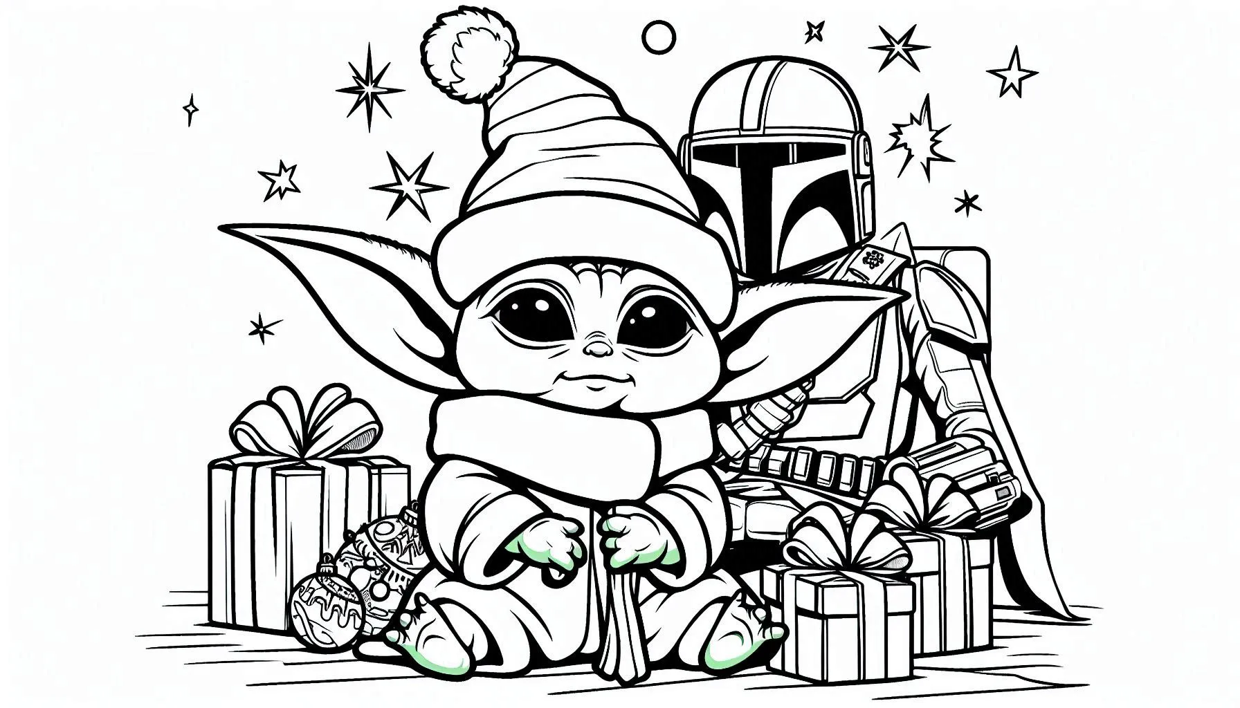 coloriage Bébé Yoda en ligne pour enfant